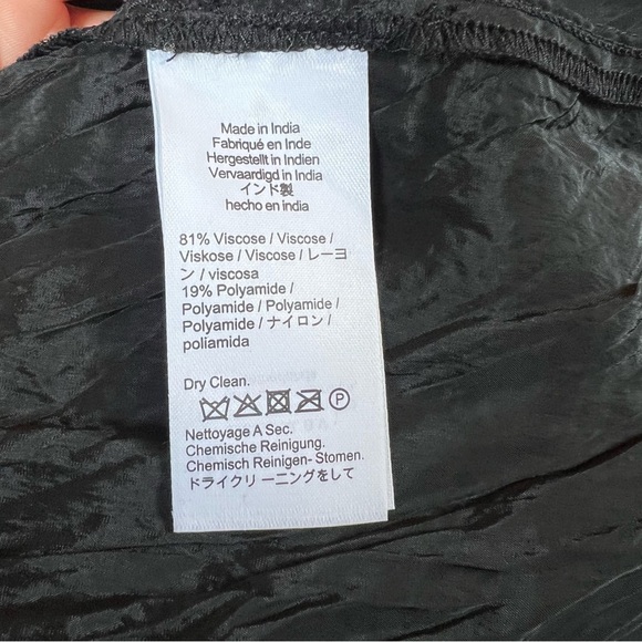 J. Crew Palermo Midi Dress in Viscose-blend Crinkle in Black Size XS NWT - Picture 13 of 13